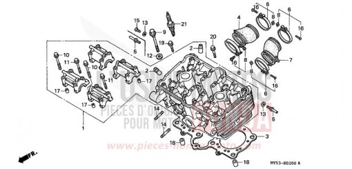 CYLINDER HEAD CB500R de 1994